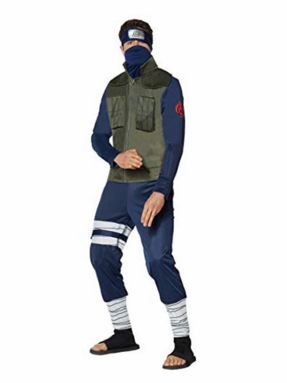 Spirit Halloween Naruto Shippuden Kakashi Hatake Adult XL Cosplay Costume Set